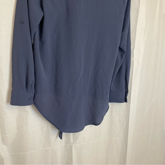 APT 9 Women’s Blue Long Sleeve Button Down Tie Front Size XS - Picture 9 of 12